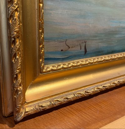 Signed Savigny Oil on canvas, framed