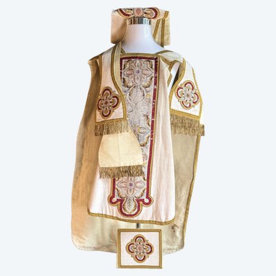 Chasuble Avec étole, Manipule Et Bourse - Late 19th century