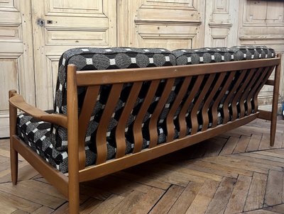 Scandinavian-style 1970s 3-seater sofa/bench