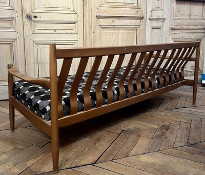 Scandinavian-style 1970s 3-seater sofa/bench