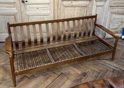 Scandinavian-style 1970s 3-seater sofa/bench