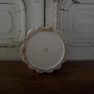 Fioriera in bambù in ceramica bianca, anni '70, Portogallo