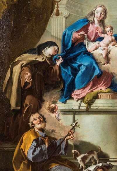 Giovanni Battista Pittoni La Vierge à l'Enfant e les Saints"