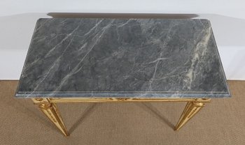  Console en marbre et bois doré, style Louis XVI – 2ème partie XIXe 