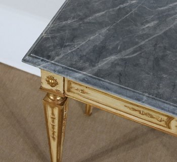  Console en marbre et bois doré, style Louis XVI – 2ème partie XIXe 