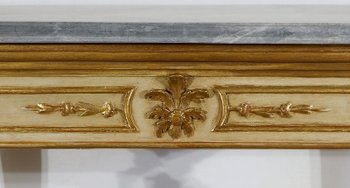  Console en marbre et bois doré, style Louis XVI – 2ème partie XIXe 