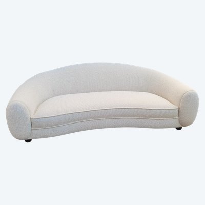 In the style of J Royère, polar bear sofa
