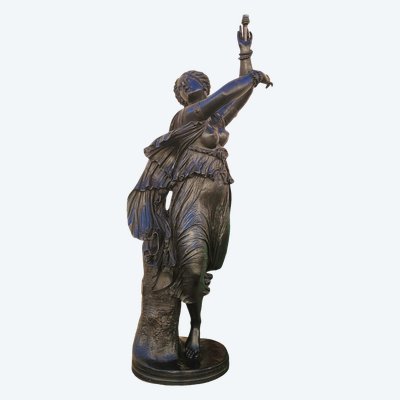 Zingara, J.B. Clésinger- Barbedienne & Collas, grande bronzo firmato, XIX sec.