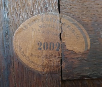 Credenza per sala da pranzo in mogano, bronzo dorato e marmo turchese - Periodo di restauro