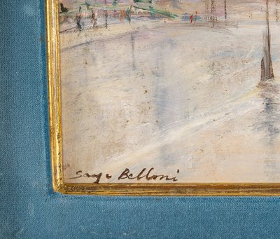 Serge Belloni (1925-2005) - Die Alexander-III-Brücke Öl auf Leinwand um 1980