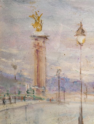 Serge Belloni (1925-2005) - Die Alexander-III-Brücke Öl auf Leinwand um 1980