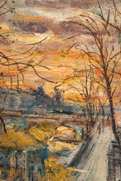 Serge Belloni (1925-2005) - Paris Das Herbstlicht auf der Ile Saint-Louis Öl auf Leinwand