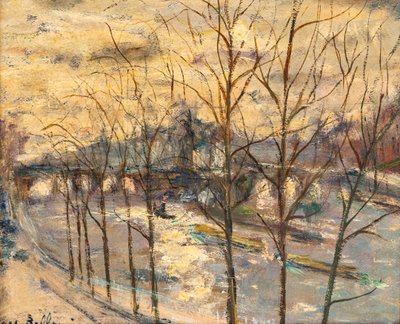 Serge Belloni (1925-2005) - Paris La lumière d’Automne sur le Pont Neuf huile sur panneau vers 1980