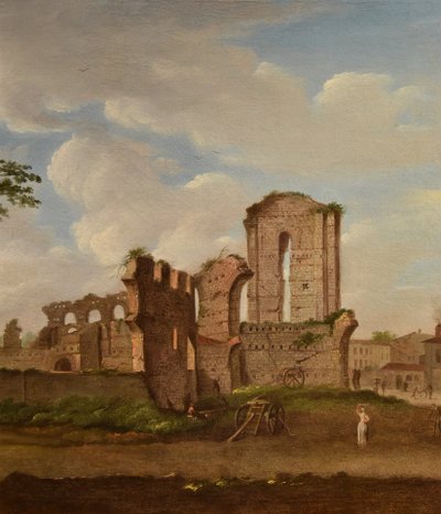 Giacomo Van Lint (Rome 1723 - 1790), Vue sur le Forum Romain