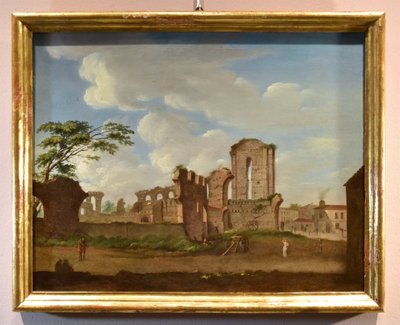 Giacomo Van Lint (Rome 1723 - 1790), Vue sur le Forum Romain