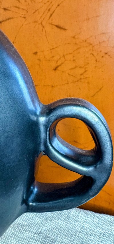 Vase-sculpture by Jean Marais - Stylized face in the style of an ancient god or tribal mask