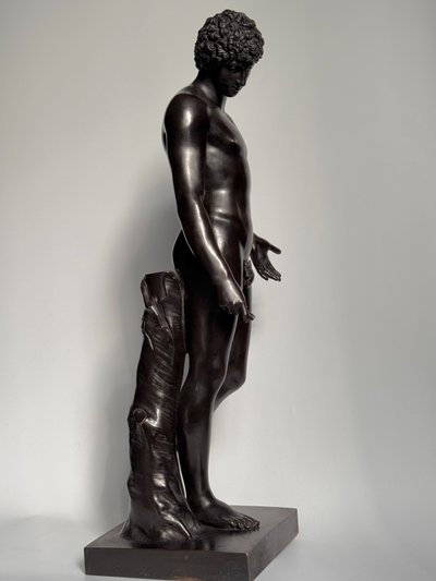  Scultura in bronzo "Antinoo del Campidoglio o Hermes-Antinoo Albani" H60