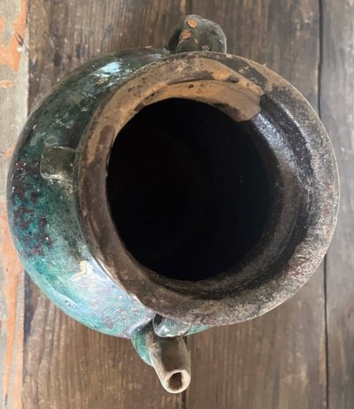 Jarre Chine Grès émaillé Martaban Pot à alcool ou vin XVIII°/XIX° siècle