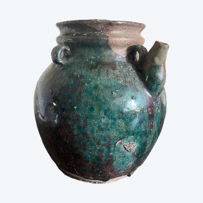 Jarre Chine Grès émaillé Martaban Pot à alcool ou vin XVIII°/XIX° siècle