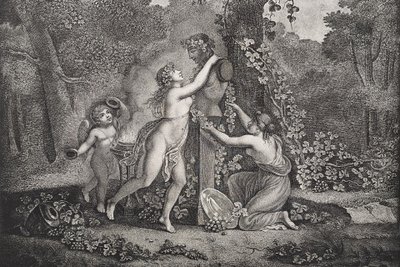 Etching Mythological Engraving God Pan 19th Erotica Curiosa Old Print 