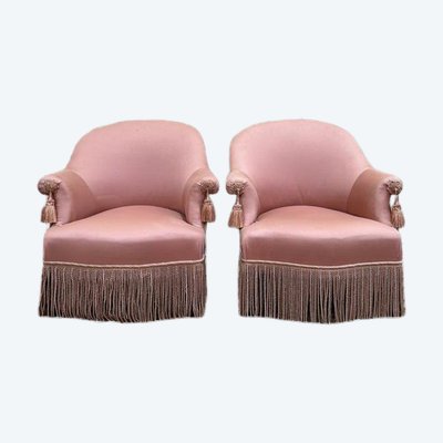 Paire de fauteuils crapaud de style Napoléon III