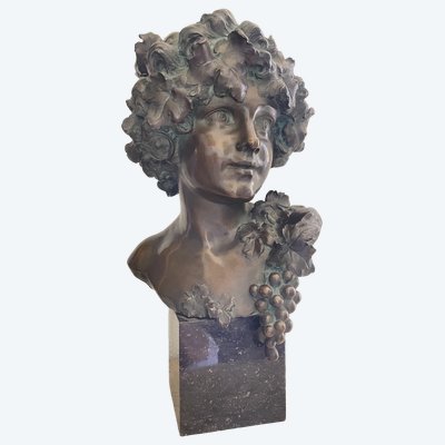 Épreuve en bronze représentant le jeune Bacchus signé P. Philippe 