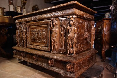 Cassa castrale nuziale al Giudizio di Paride, fine XVI secolo