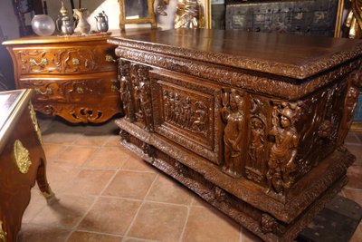Cassa castrale nuziale al Giudizio di Paride, fine XVI secolo
