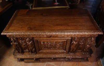 Cassa castrale nuziale al Giudizio di Paride, fine XVI secolo