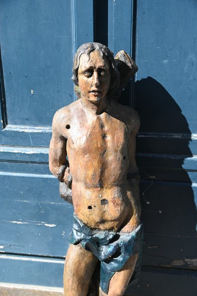 Saint Sebastian sculpture from the 17th century