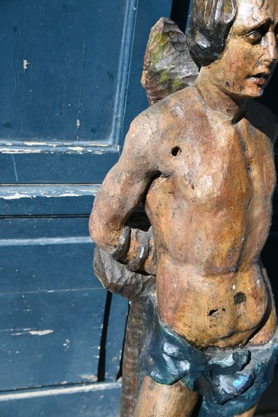 Saint Sebastian sculpture from the 17th century