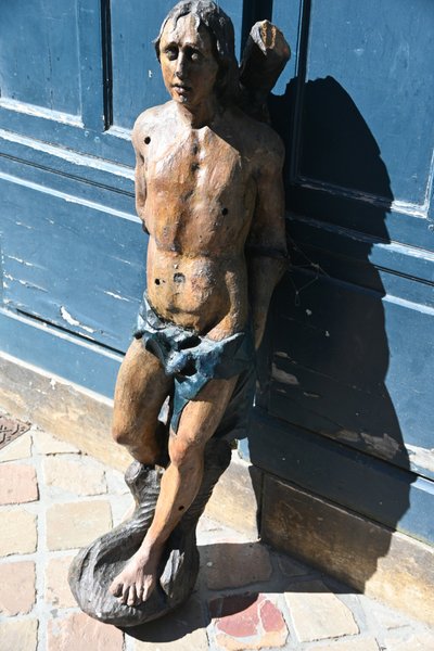 Saint Sebastian sculpture from the 17th century