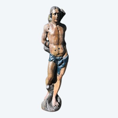 Saint Sebastian sculpture from the 17th century
