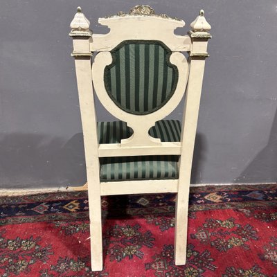 Ensemble ancien de chaises laquées et dorées