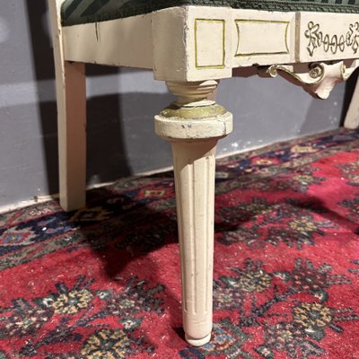 Ensemble ancien de chaises laquées et dorées