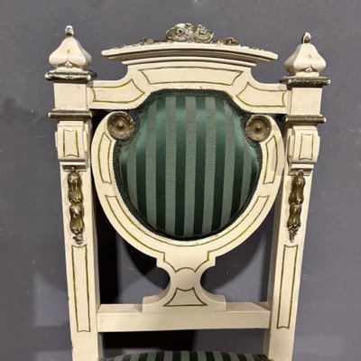 Ensemble ancien de chaises laquées et dorées