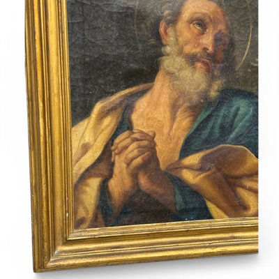 Peinture ancienne Repentir de saint Pierre XIXe siècle