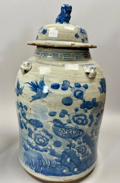 Pair of covered pots, ancient Chinese ceramics