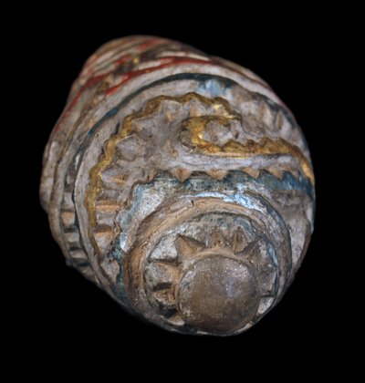Flûte cérémonielle en terre cuite, instrument traditionnel, art océanien, art tribal, Océanie, 15 cm