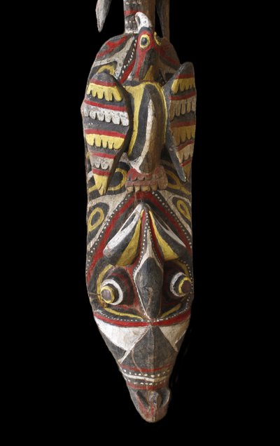 Poteau de case, totem, art océanien, art tribal, Océanie, Papouasie Nouvelle Guinée, 257 cm