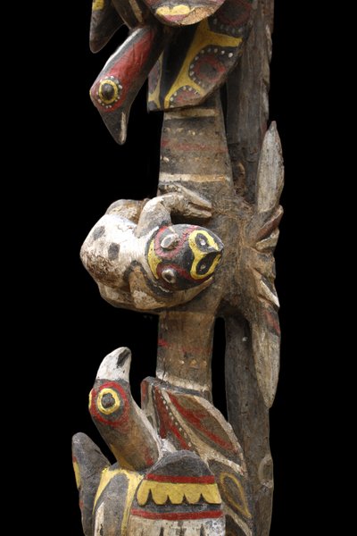 Poteau de case, totem, art océanien, art tribal, Océanie, Papouasie Nouvelle Guinée, 257 cm