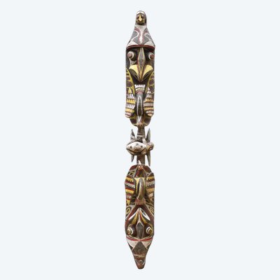 Poteau de case, totem, art océanien, art tribal, Océanie, Papouasie Nouvelle Guinée, 257 cm