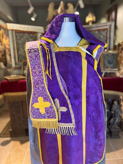 Casula con stola, manipolo e borsa - fine XIX secolo