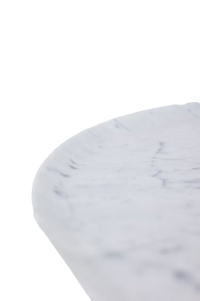 Pair of nesting tables in Carrara marble. Contemporary. LS64411609M
