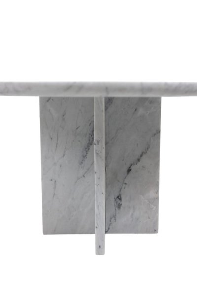Pair of nesting tables in Carrara marble. Contemporary. LS64411609M