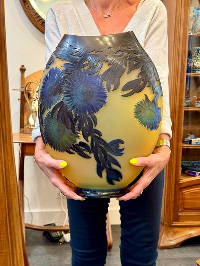 Emile Gallé Important Vase "With Marine Figs"