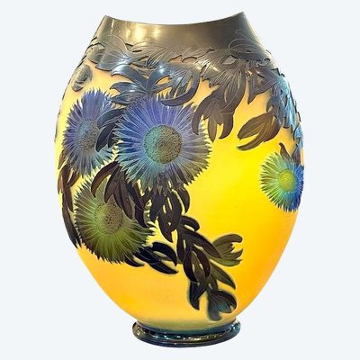 Emile Gallé Important Vase "With Marine Figs"