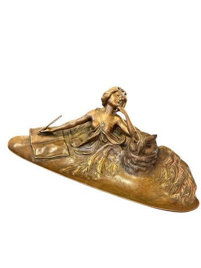Calamaio in bronzo di Vienna "Franz Bergman"