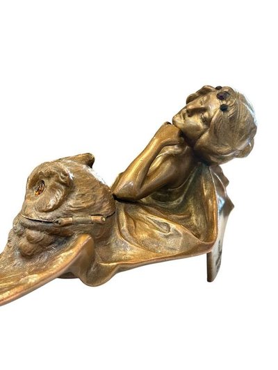 Calamaio in bronzo di Vienna "Franz Bergman"