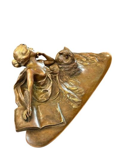 Calamaio in bronzo di Vienna "Franz Bergman"